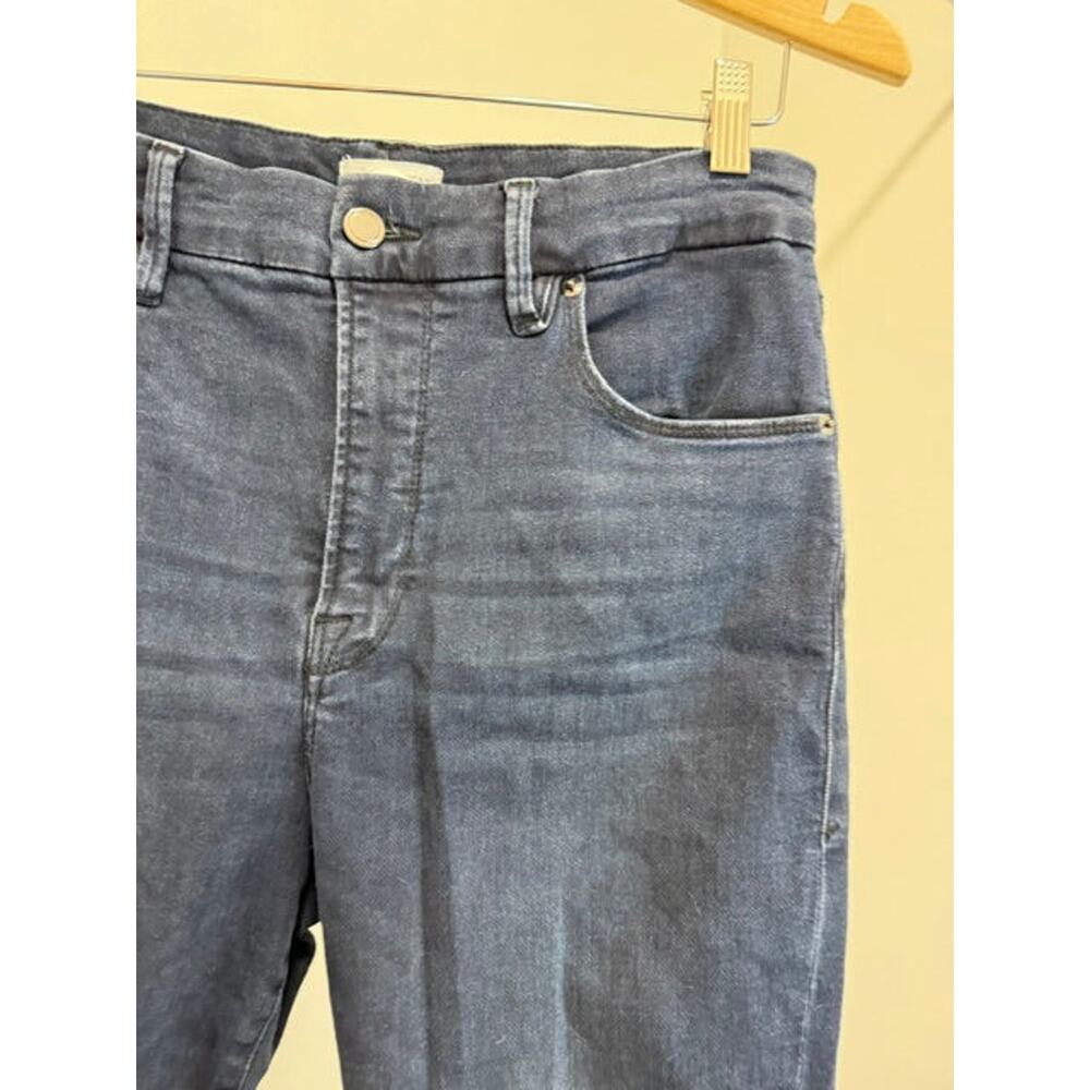Good American High‑Rise Distressed Skinny Jeans Sz15 (Ankle, Dark Wash) - Picture 3 of 6